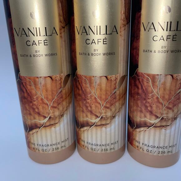 Bath & Body Works Vanilla Cafe Fine Fragrance Mist 8oz Espresso Hazelnut Lot x3 - Picture 6 of 7